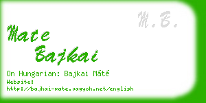 mate bajkai business card